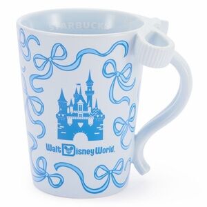 Starbucks Disneyworld Collab blue Castle and Bow 14 oz mug cup NEW Disney mug